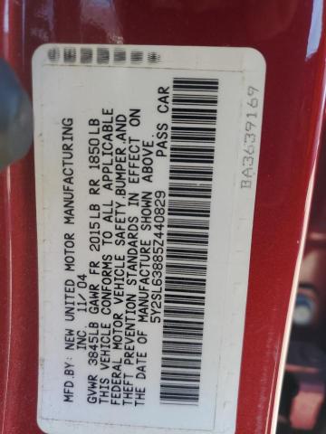 5Y2SL63885Z440829 - 2005 PONTIAC VIBE MAROON photo 13