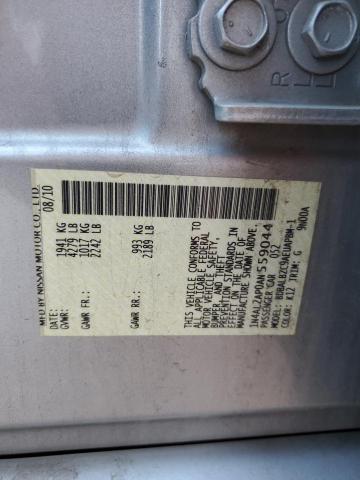 1N4AL2AP0AN559044 - 2010 NISSAN ALTIMA BASE SILVER photo 13