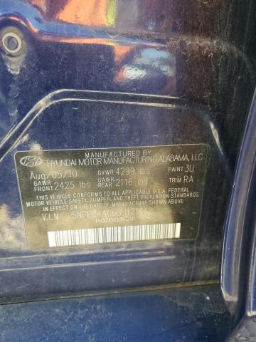 5NPEC4AC6BH121442 - 2011 HYUNDAI SONATA SE ლურჯი ფოტო 12