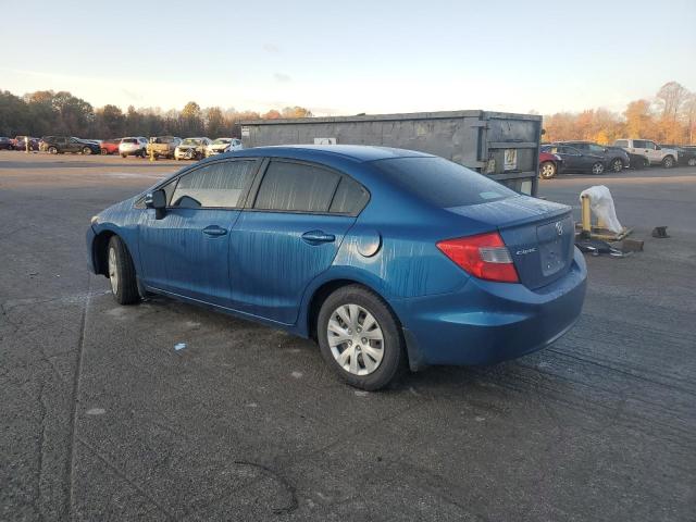 2HGFB2F52CH538073 - 2012 HONDA CIVIC LX BLUE photo 2