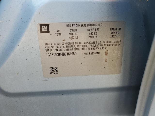 1G1PC5SH4B7161959 - 2011 CHEVROLET CRUZE LS 青绿色 照片 12