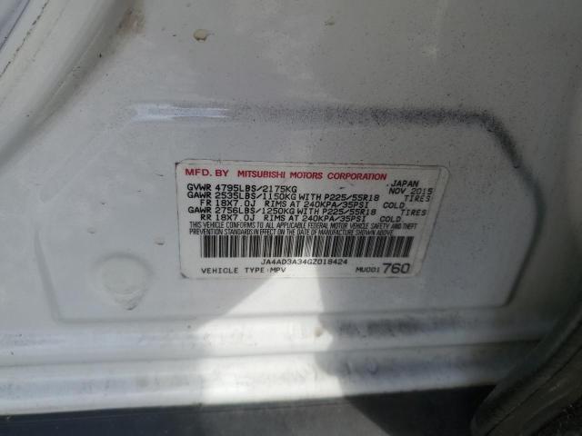 JA4AD3A34GZ018424 - 2016 MITSUBISHI OUTLANDER SE 白色 照片 12