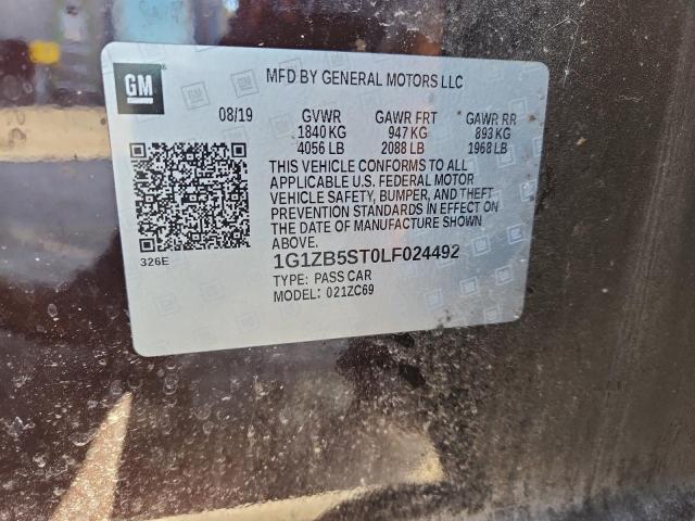 1G1ZB5ST0LF024492 - 2020 CHEVROLET MALIBU LS 勃艮第红 照片 13