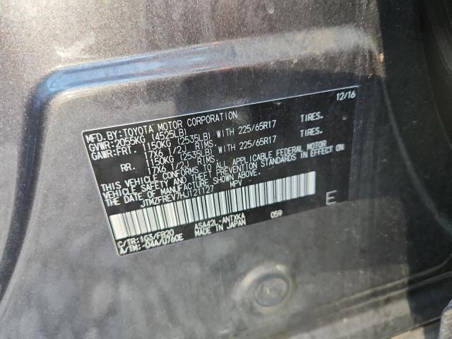 JTMZFREV7HJ121127 - 2017 TOYOTA RAV4 LE გრაფიტი ფოტო 13