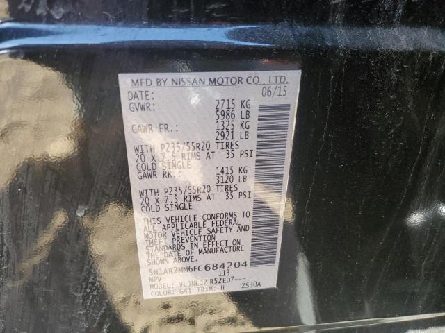 5N1AR2MM6FC684204 - 2015 NISSAN PATHFINDER S BLACK photo 13