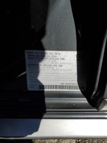 WA18NAF40KA052997 - 2019 AUDI A4 ALLROAD PREMIUM PLUS BLACK photo 12