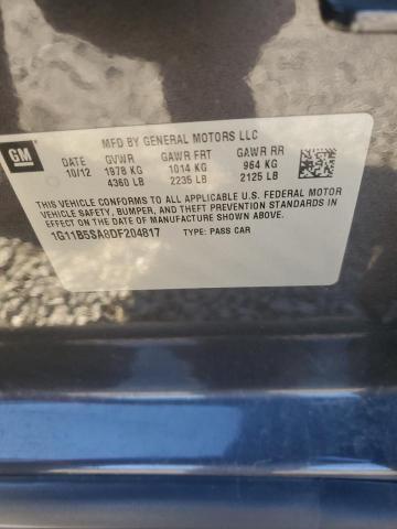 1G11B5SA8DF204817 - 2013 CHEVROLET MALIBU LS رمادي صورة 13