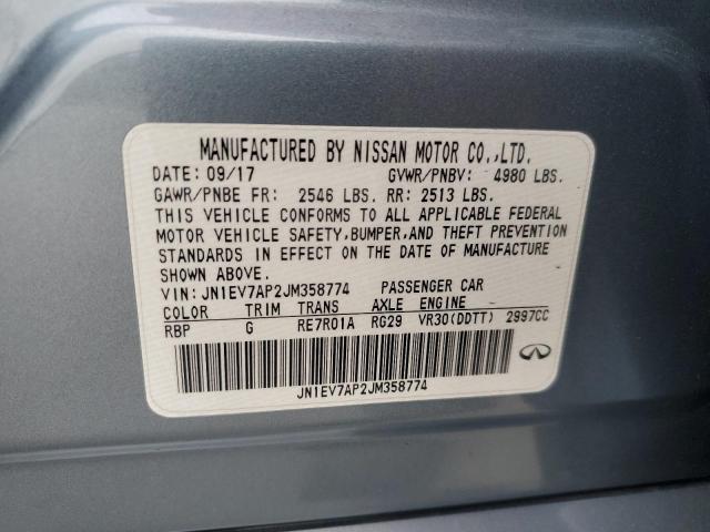 JN1EV7AP2JM358774 - 2018 INFINITI Q50 LUXE TEAL photo 12