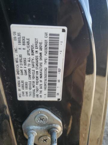 1HGCM72347A003362 - 2007 HONDA ACCORD LX Schwarz Foto 13