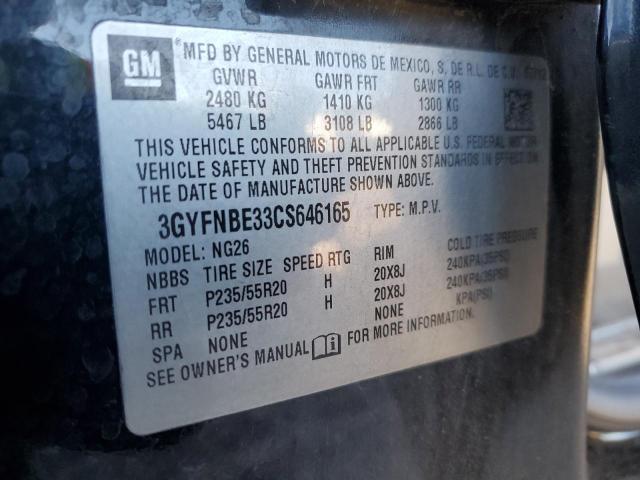 3GYFNBE33CS646165 - 2012 CADILLAC SRX PERFORMANCE COLLECTION BLACK photo 13