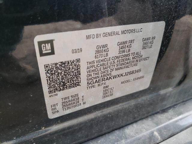 5GAERAKWXKJ268345 - 2019 BUICK ENCLAVE GRAY photo 13