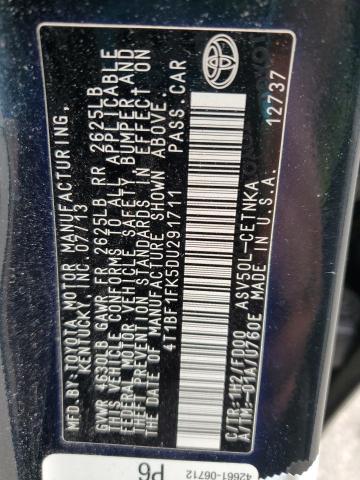 4T1BF1FK5DU291711 - 2013 TOYOTA CAMRY L BLACK photo 12