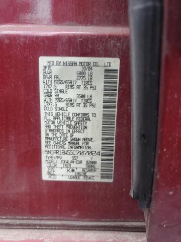5N1AR18W55C707024 - 2005 NISSAN PATHFINDER LE Rouge photo 13