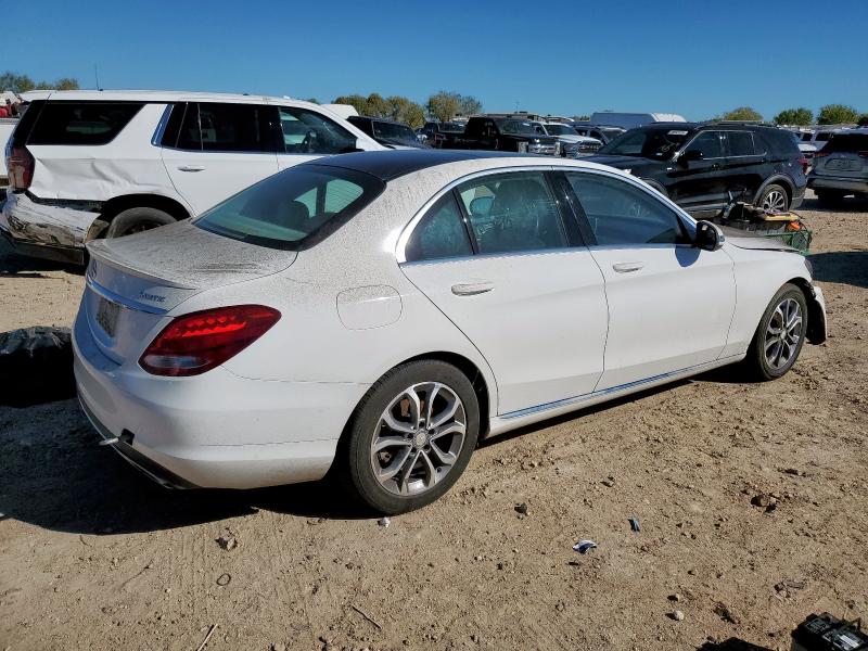 55SWF4KB4GU116178 - 2016 MERCEDES-BENZ C 300 4MATIC WHITE photo 3