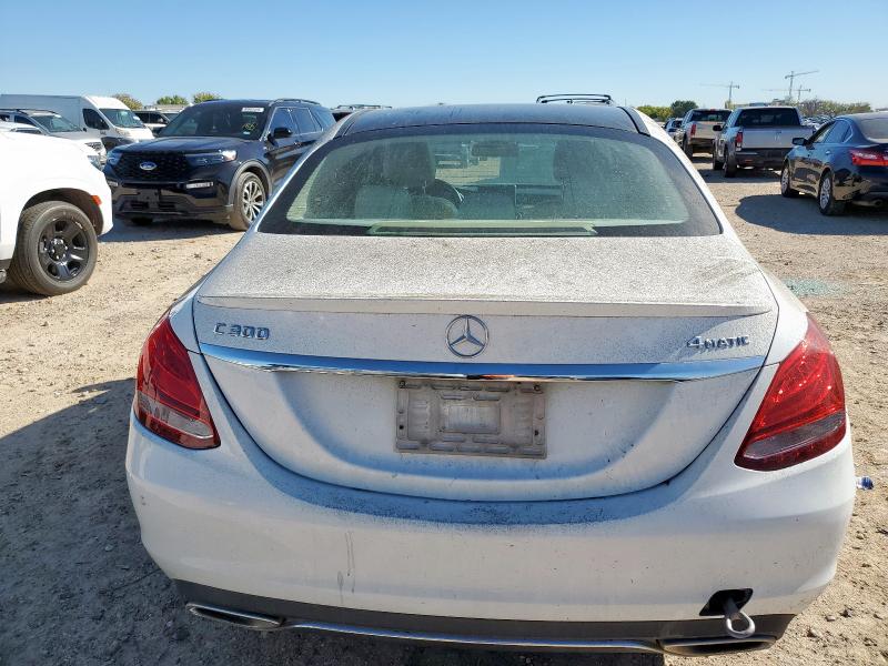 55SWF4KB4GU116178 - 2016 MERCEDES-BENZ C 300 4MATIC WHITE photo 6