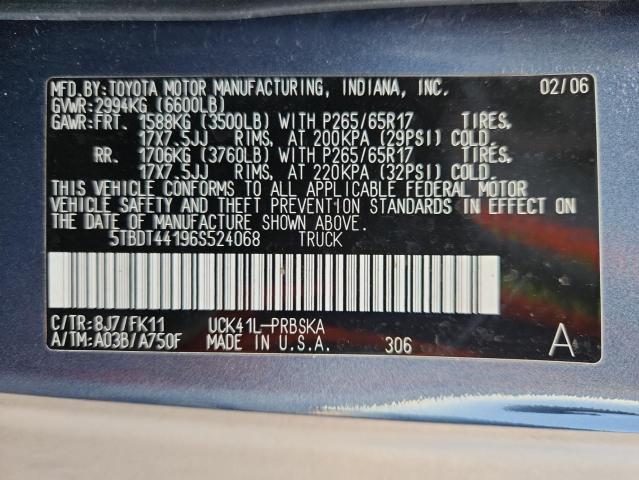 5TBDT44196S524068 - 2006 TOYOTA TUNDRA DOUBLE CAB SR5 TEAL photo 12