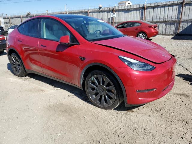 7SAYGDEE3PF629096 - 2023 TESLA MODEL Y RED photo 4