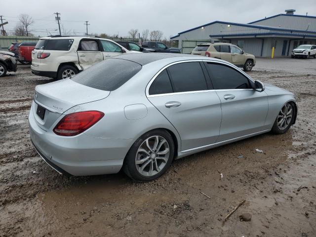 55SWF4KB8FU096094 - 2015 MERCEDES-BENZ C 300 4MATIC SILVER photo 3
