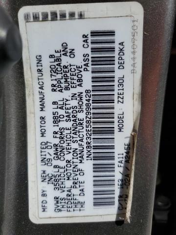 1NXBR32E58Z998428 - 2008 TOYOTA COROLLA CE GRAY photo 12
