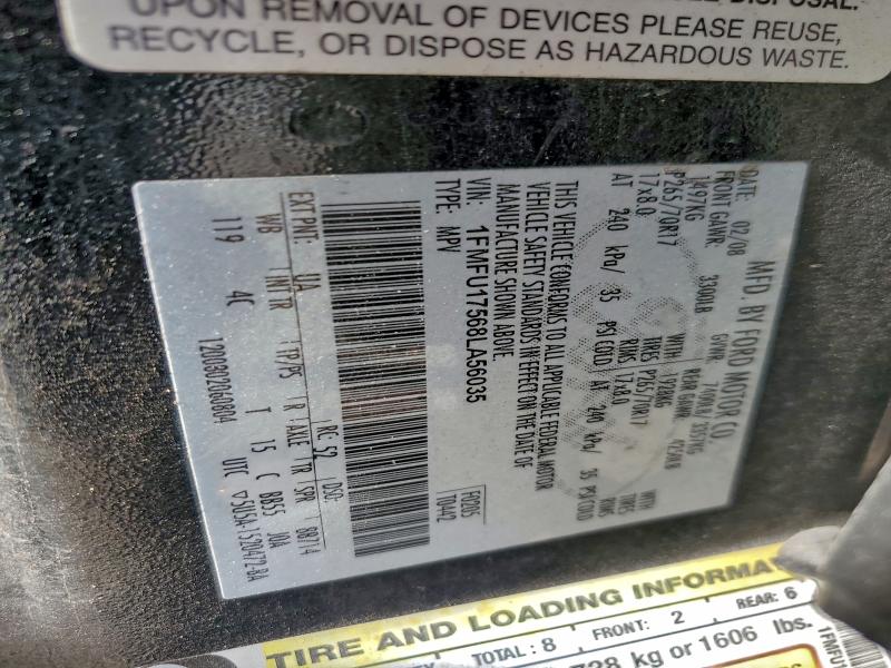 1FMFU17568LA56035 - 2008 FORD EXPEDITION EDDIE BAUER Schwarz Foto 13