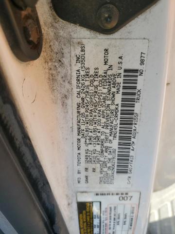 5TEUX42N06Z191182 - 2006 TOYOTA TACOMA ACCESS CAB WHITE photo 13