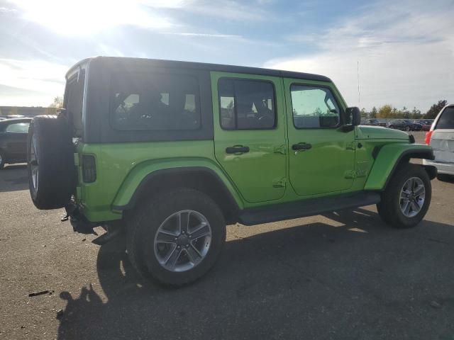 1C4HJXEN8LW123964 - 2020 JEEP WRANGLER U SAHARA GREEN photo 3