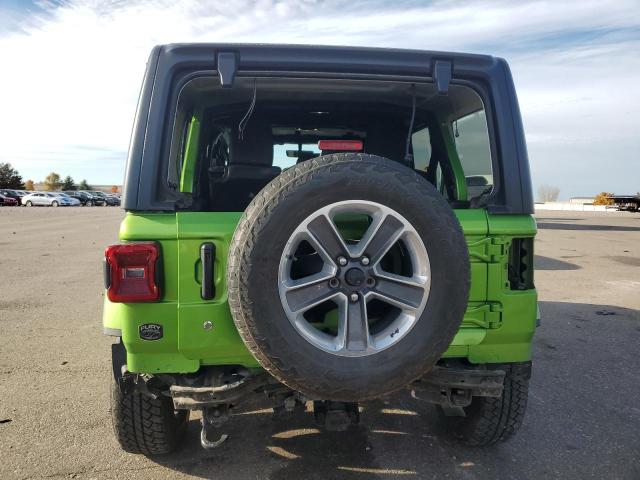 1C4HJXEN8LW123964 - 2020 JEEP WRANGLER U SAHARA GREEN photo 6