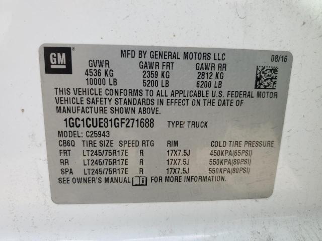 1GC1CUE81GF271688 - 2016 CHEVROLET SILVERADO C2500 HEAVY DUTY GREEN photo 12