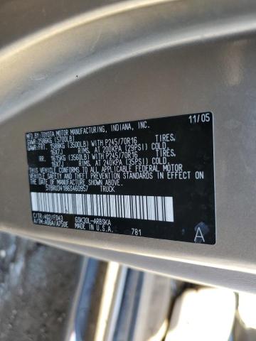 5TBRU34186S460957 - 2006 TOYOTA TUNDRA ACCESS CAB SR5 TAN photo 12