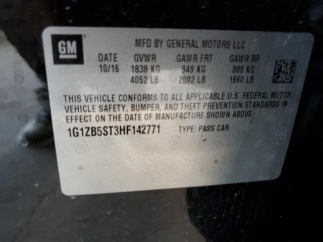 1G1ZB5ST3HF142771 - 2017 CHEVROLET MALIBU LS Qara foto 12