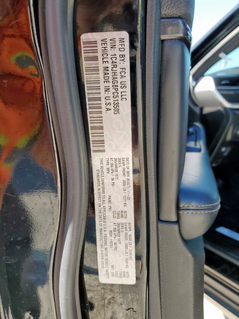 1C4RJHAG8PC513505 - 2023 JEEP GRAND CHER LAREDO BLACK photo 13