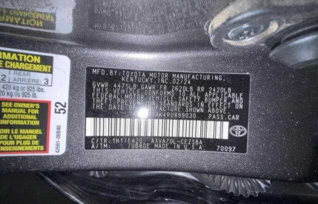 4T1G11AK4RU899030 - 2024 TOYOTA CAMRY SE NIGHT SHADE CHARCOAL photo 10