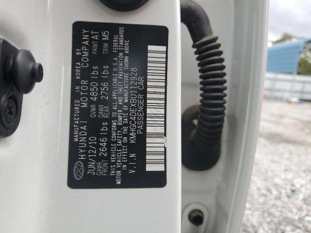 KMHGC4DEXBU112928 - 2011 HYUNDAI GENESIS 3.8L Biały zdjęcie 12