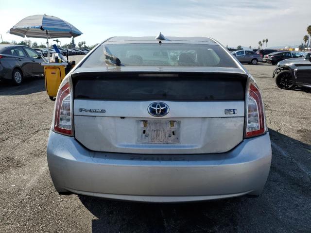 JTDKN3DU9E1792305 - 2014 TOYOTA PRIUS SILVER photo 6