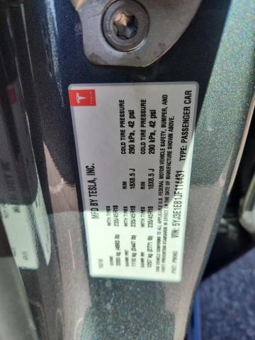 5YJ3E1EB1JF114431 - 2018 TESLA MODEL 3 Gris photo 12