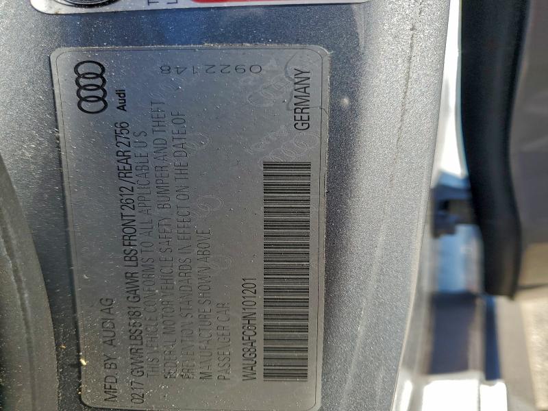 WAUG8AFC6HN101201 - 2017 AUDI A6 PREMIUM PLUS ვერცხლისფერი ფოტო 13