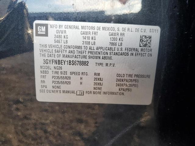 3GYFNBEY1BS678882 - 2011 CADILLAC SRX PERFORMANCE COLLECTION Siyah fotoğraf 13