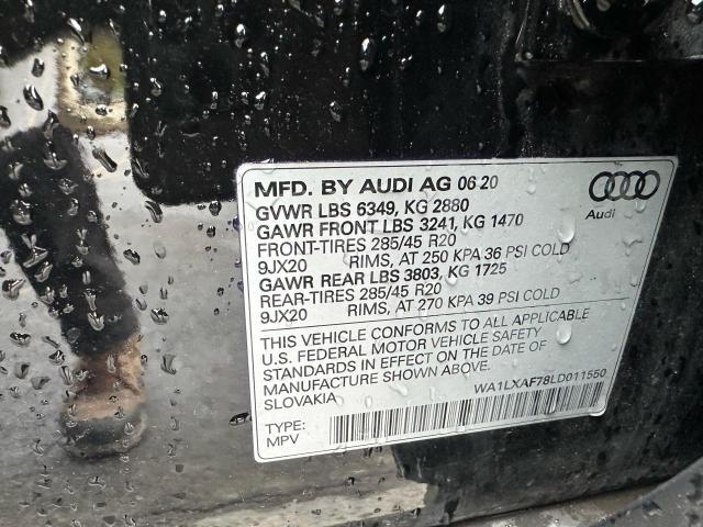 WA1LXAF78LD011550 - 2020 AUDI Q7 PREMIUM PLUS Սև լուսանկար 10