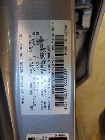 JM1BL1VGXB1370798 - 2011 MAZDA 3 I SILVER photo 12