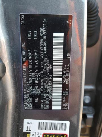 5TDKDRAH5PS521843 - 2023 TOYOTA HIGHLANDER L CHARCOAL photo 12