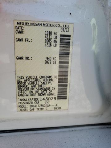 1N4AL3AP1DC148029 - 2013 NISSAN ALTIMA 2.5 WHITE photo 13