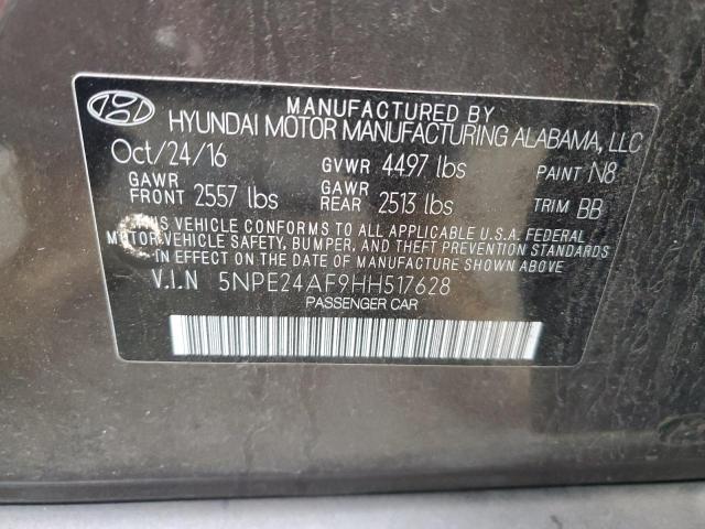 5NPE24AF9HH517628 - 2017 HYUNDAI SONATA SE ყავისფერი ფოტო 12