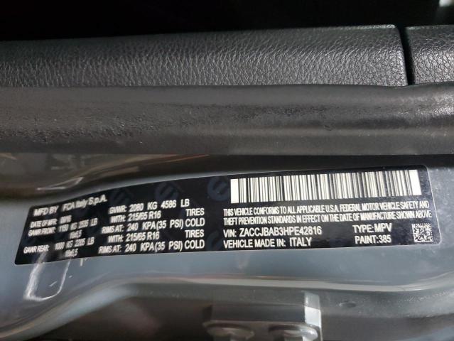 ZACCJBAB3HPE42816 - 2017 JEEP RENEGADE SPORT GRAY photo 13