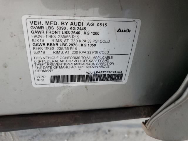 WA1LFAFP3FA141664 - 2015 AUDI Q5 PREMIUM PLUS GOLD photo 13