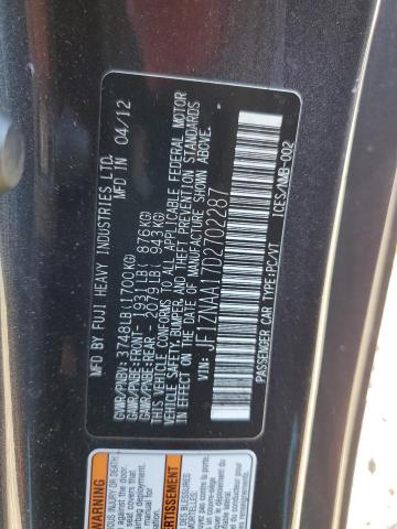 JF1ZNAA17D2702287 - 2013 TOYOTA SCION FR-S GRAY photo 13