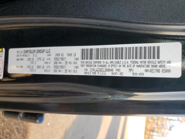 1C4HJWDG6CL200040 - 2012 JEEP WRANGLER U SPORT Negro foto 13