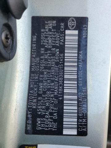 4T1BK36B36U151456 - 2006 TOYOTA AVALON XL 绿色 照片 13