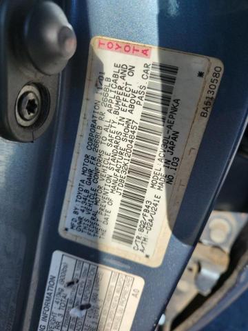 JTDBE32K120048457 - 2002 TOYOTA CAMRY LE BLUE photo 12