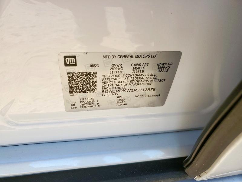 5GAERDKW1RJ112576 - 2024 BUICK ENCLAVE AVENIR WHITE photo 13