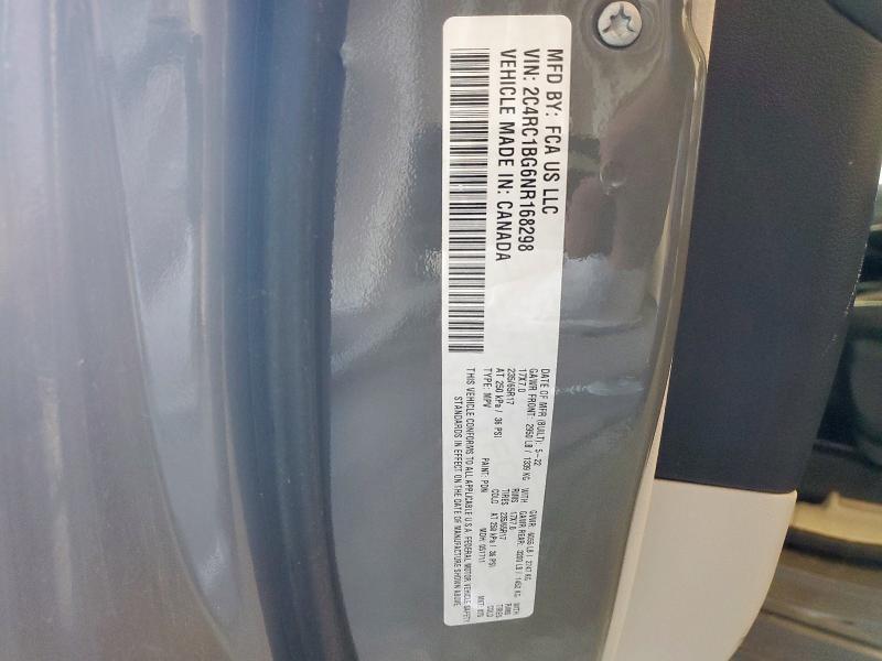 2C4RC1BG6NR168298 - 2022 CHRYSLER PACIFICA TOURING L GRAY photo 13